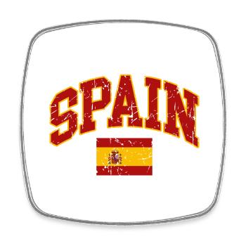 Drapeau de l’Espagne - Magnet carré - blanc - Devant
