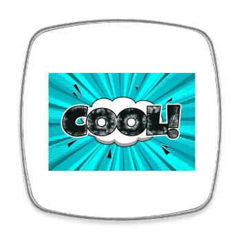cooler Comic Style Bubble Graffiti Schriftzug - Viereckiger Kühlschrankmagnet - Weiß - Vorne