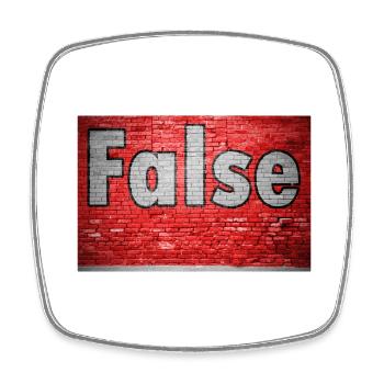 False Brick Wall Graffiti - Square fridge magnet - white - Front