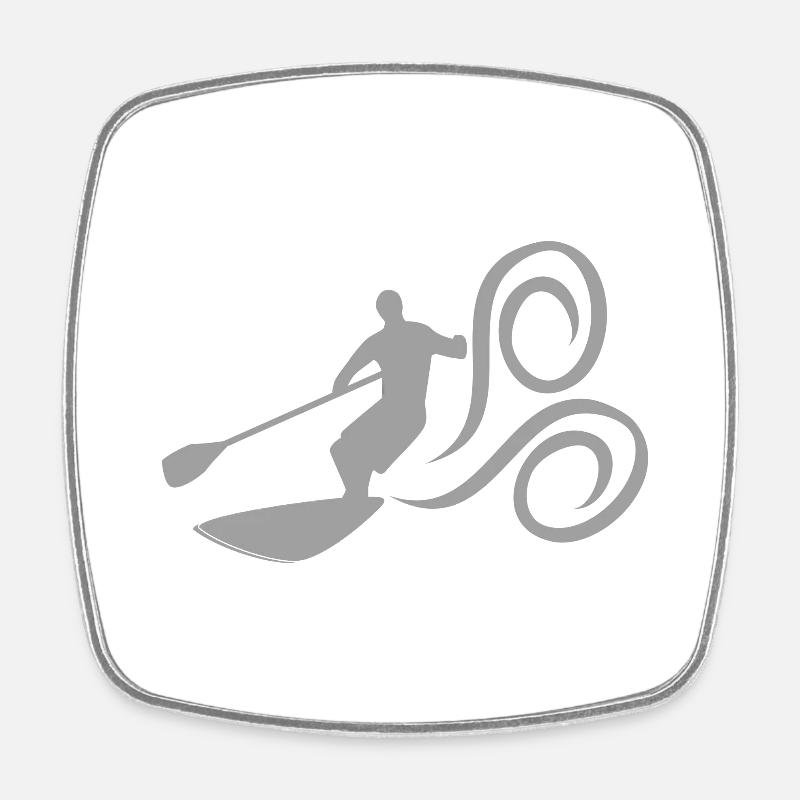 Paddle Surf - Square fridge magnet - white