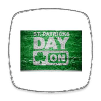 La Saint-Patrick est ouverte ! Graffiti - Magnet carré - blanc - Devant