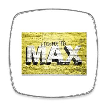 Reduce to Max Motivation Quote Graffiti - Square fridge magnet - white - Front