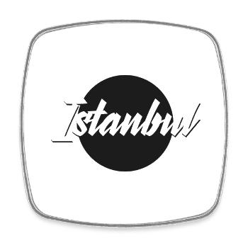 Istanbul - Viereckiger Kühlschrankmagnet - Weiß - Vorne
