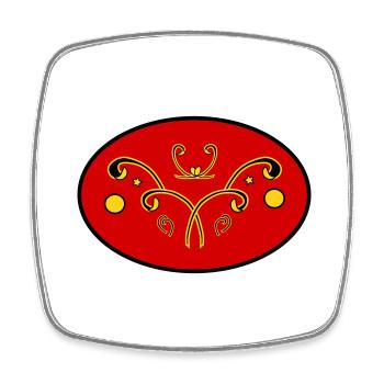Exquisite - Square fridge magnet - white - Front