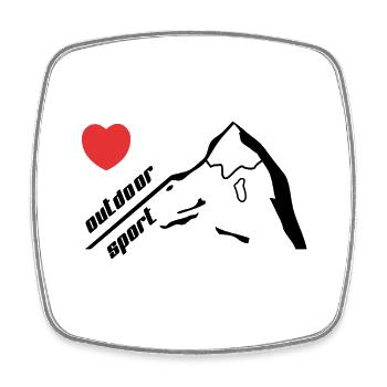 Ich Liebe Outdoor Sport - Viereckiger Kühlschrankmagnet - Weiß - Vorne