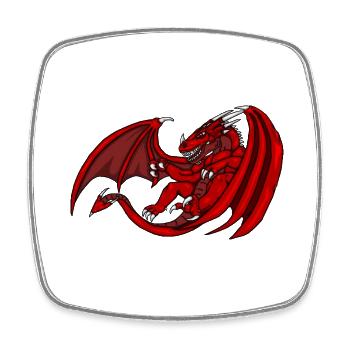 Logo Dragon New - Square fridge magnet - white - Front