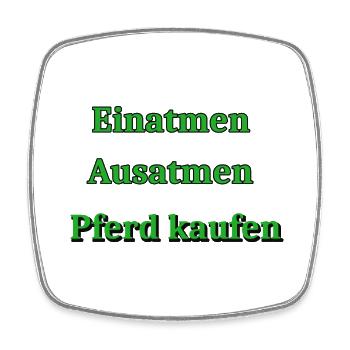 Pferd kaufen - Viereckiger Kühlschrankmagnet - Weiß - Vorne