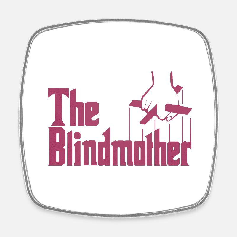 The Blind Mother - Square fridge magnet - white