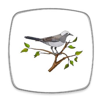 Vogel - Viereckiger Kühlschrankmagnet - Weiß - Vorne