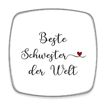 Best sister in the world - Square fridge magnet - white - Front