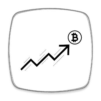 Bitcoin Trading Crypto Aktien - Viereckiger Kühlschrankmagnet - Weiß - Vorne