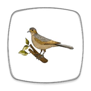 Oiseau - Magnet carré - blanc - Devant