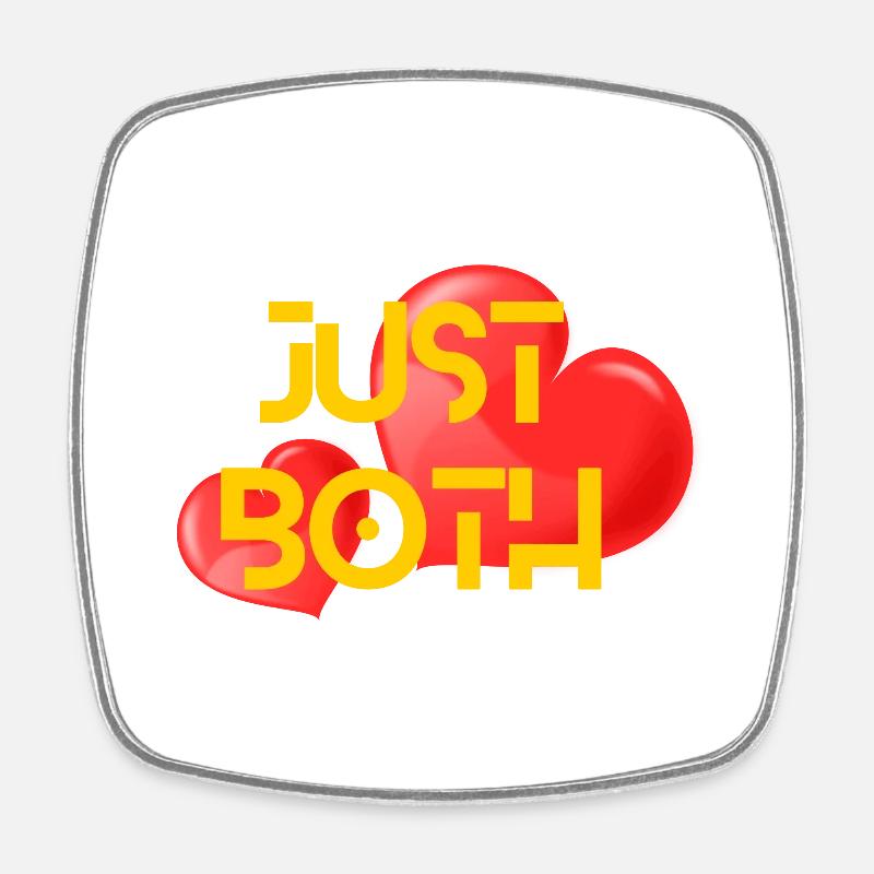 Only you and me - Square fridge magnet - white