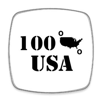 United States - Square fridge magnet - white - Front