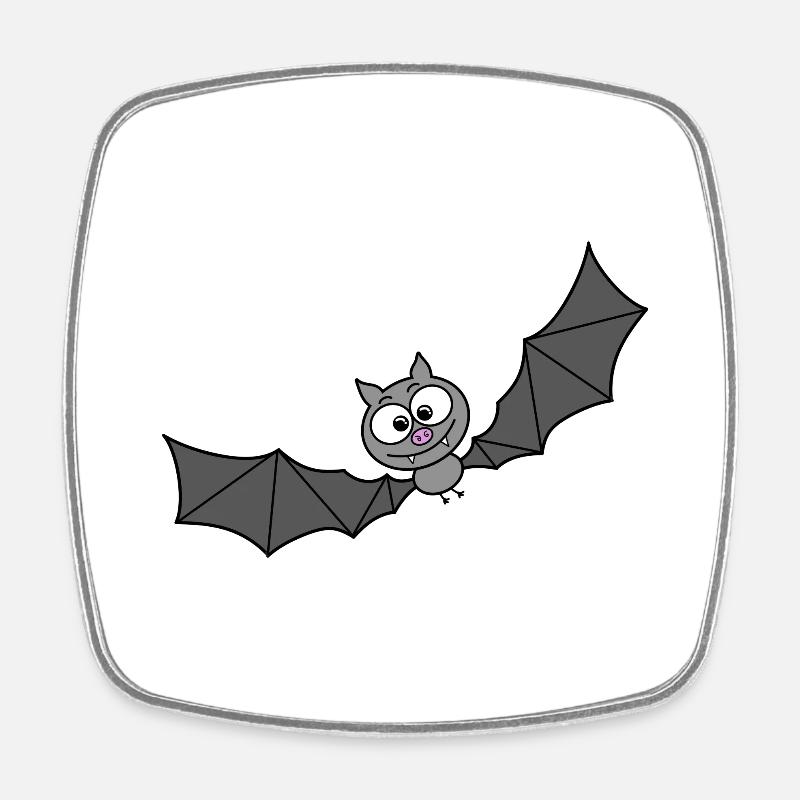 Bat - Square fridge magnet - white