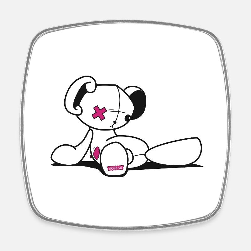 MBP PLUSH - Square fridge magnet - white