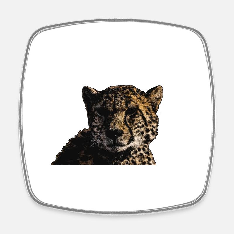 CHEETAH - Square fridge magnet - white