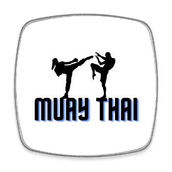 muay thai - Viereckiger Kühlschrankmagnet - Weiß - Vorne