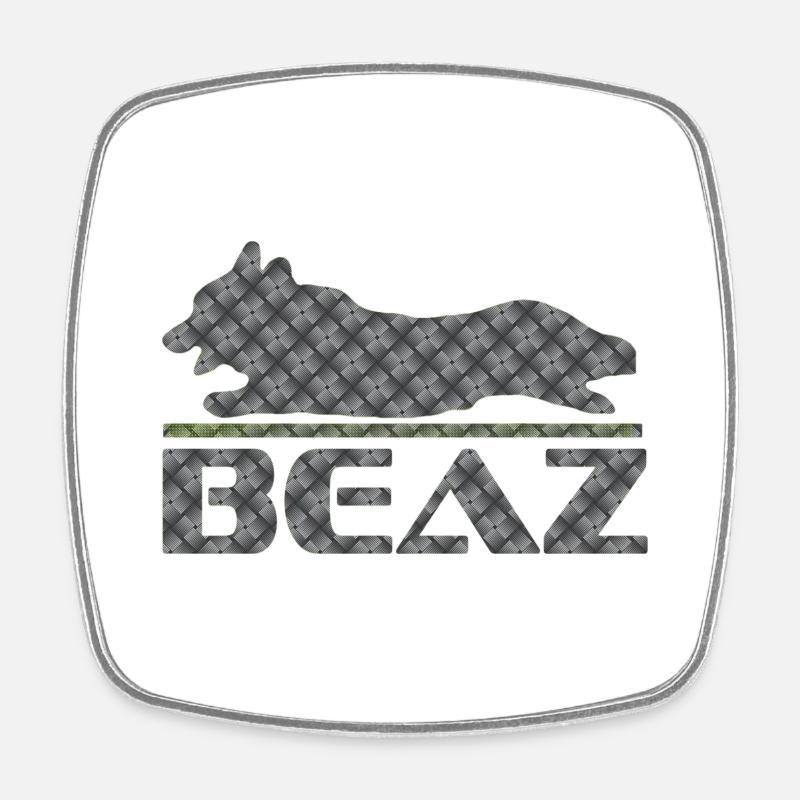 BEAZ Logo 002 - Square fridge magnet - white