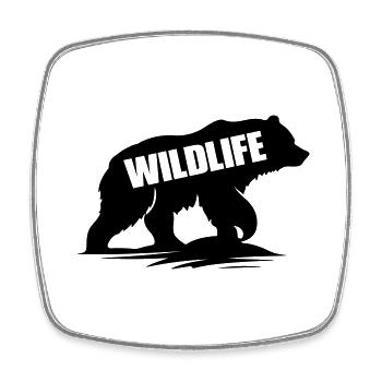 Bear Wildlife - Square fridge magnet - white - Front