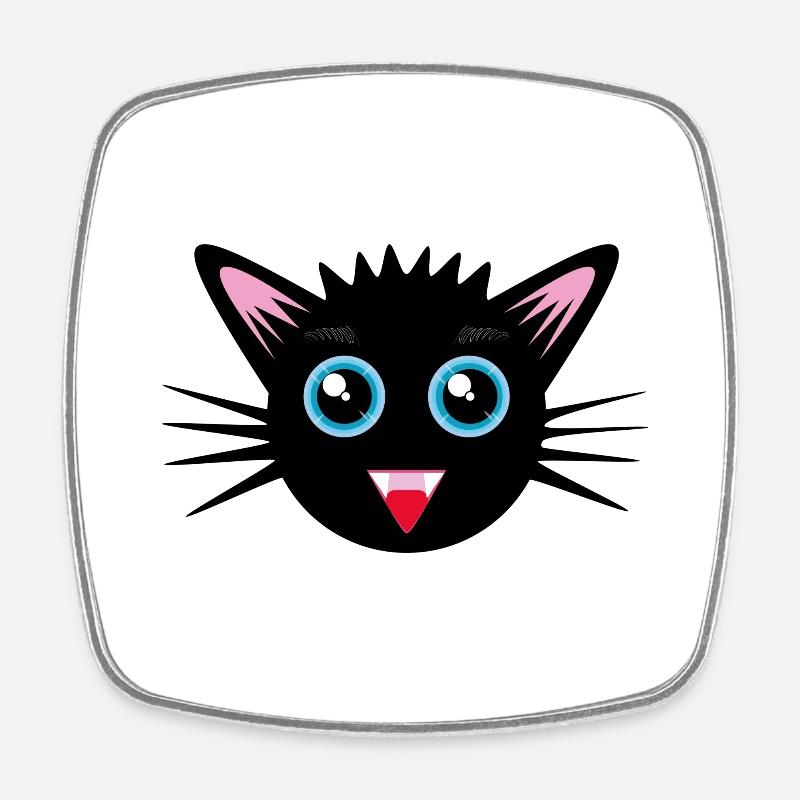 Petit Chat - Magnet carré - blanc