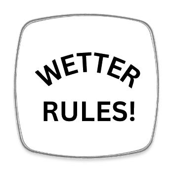 Wetter Rules! - Stadt Wetter Ruhr - Viereckiger Kühlschrankmagnet - Weiß - Vorne