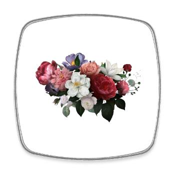 Aquarell Blumen - Viereckiger Kühlschrankmagnet - Weiß - Vorne