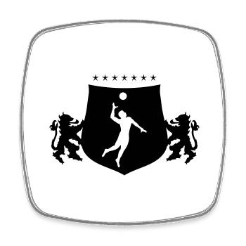 Handball crest - Square fridge magnet - white - Front