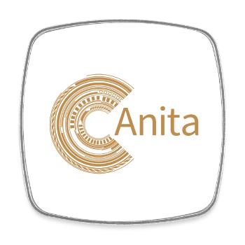Für Anita - Viereckiger Kühlschrankmagnet - Weiß - Vorne