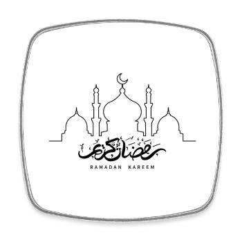Ramadan Kareem/Islamic motif - Square fridge magnet - white - Front
