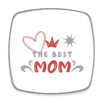 Best Mom - Viereckiger Kühlschrankmagnet - Weiß - Vorne