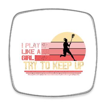 Lacrosse Sport Sport Ball I Gift - Square fridge magnet - white - Front