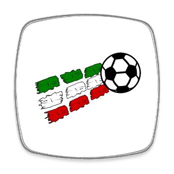 Fußball Macht Italien - Viereckiger Kühlschrankmagnet - Weiß - Vorne