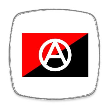 Anarchie - Viereckiger Kühlschrankmagnet - Weiß - Vorne