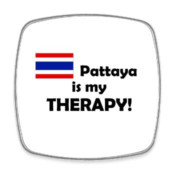 Pattaya is my Therapy - Viereckiger Kühlschrankmagnet - Weiß - Vorne