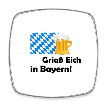 Griaß Eich - Bayern Heimatliebe - Viereckiger Kühlschrankmagnet - Weiß - Vorne