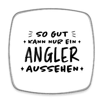 Angler Spruch Angeln Fische Meer Angler Geschenk - Viereckiger Kühlschrankmagnet - Weiß - Vorne