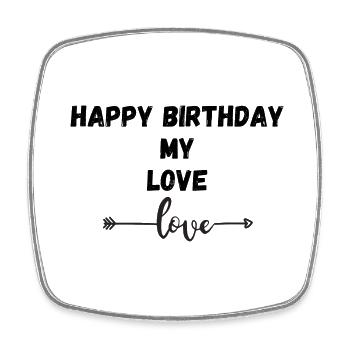 Joyeux anniversaire mon amour - Magnet carré - blanc - Devant