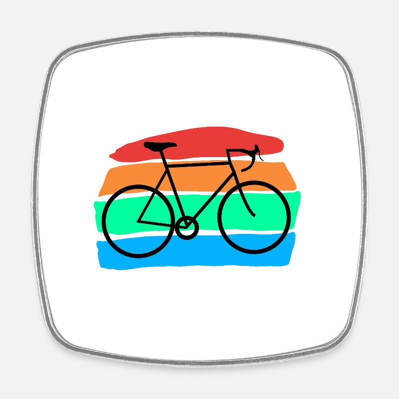 Bicyclette - Magnet carré - blanc