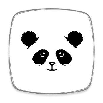 Panda Bear Face Mignon Tête Mignon Sourire Mignon Nice - Magnet carré - blanc - Devant
