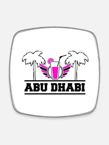 Abu Dhabi - Square fridge magnet - white