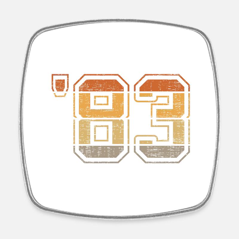 Year 1983 - '83 - Square fridge magnet - white