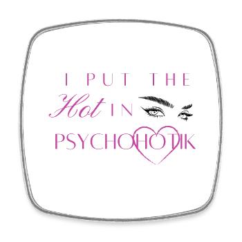 Psycho - Viereckiger Kühlschrankmagnet - Weiß - Vorne