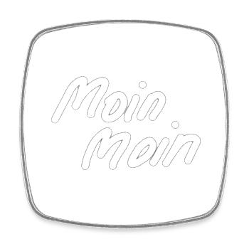 Moin 20 - Viereckiger Kühlschrankmagnet - Weiß - Vorne