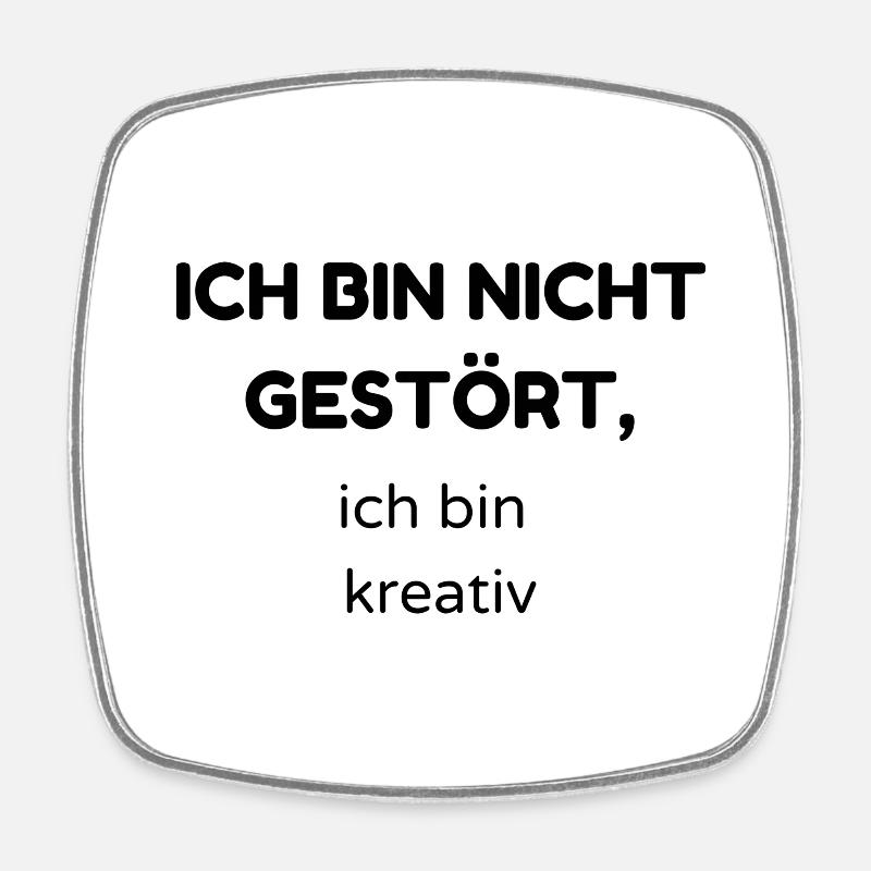 gestört - Viereckiger Kühlschrankmagnet - Weiß