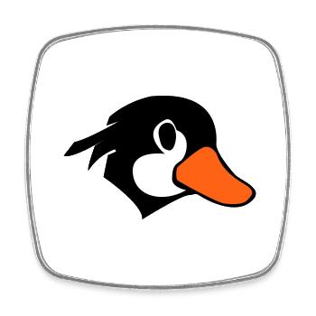 Comic Duck - Square fridge magnet - white - Front