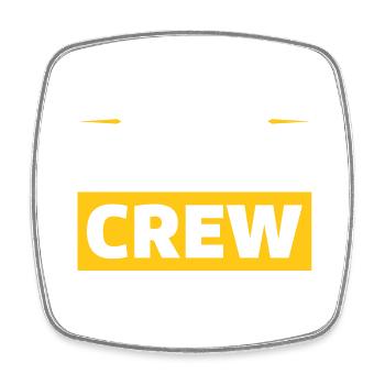 Bowling Crew - Viereckiger Kühlschrankmagnet - Weiß - Vorne