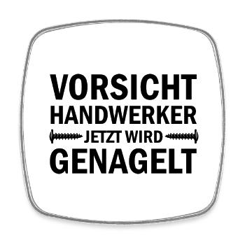 Handwerker Handyman Handwerk Werkzeug Baustelle - Viereckiger Kühlschrankmagnet - Weiß - Vorne