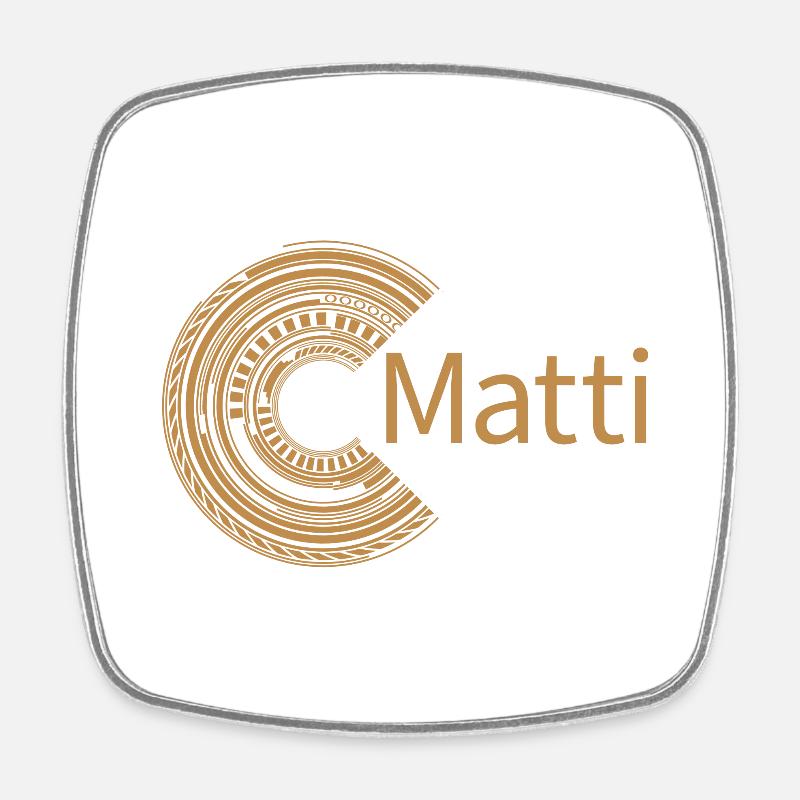 Pour Matti - Magnet carré - blanc