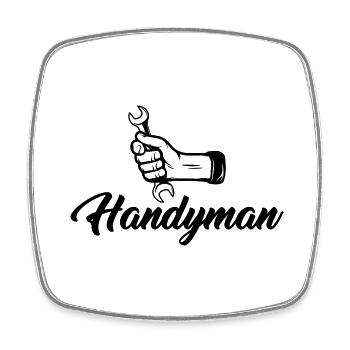 Craftsman Handyman Craft Tool Construction Site - Square fridge magnet - white - Front